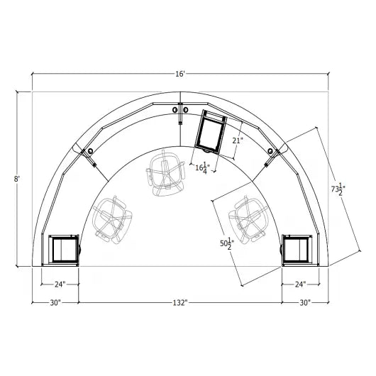 Circular Reception Unit W-41-R - Brant Business Interiors